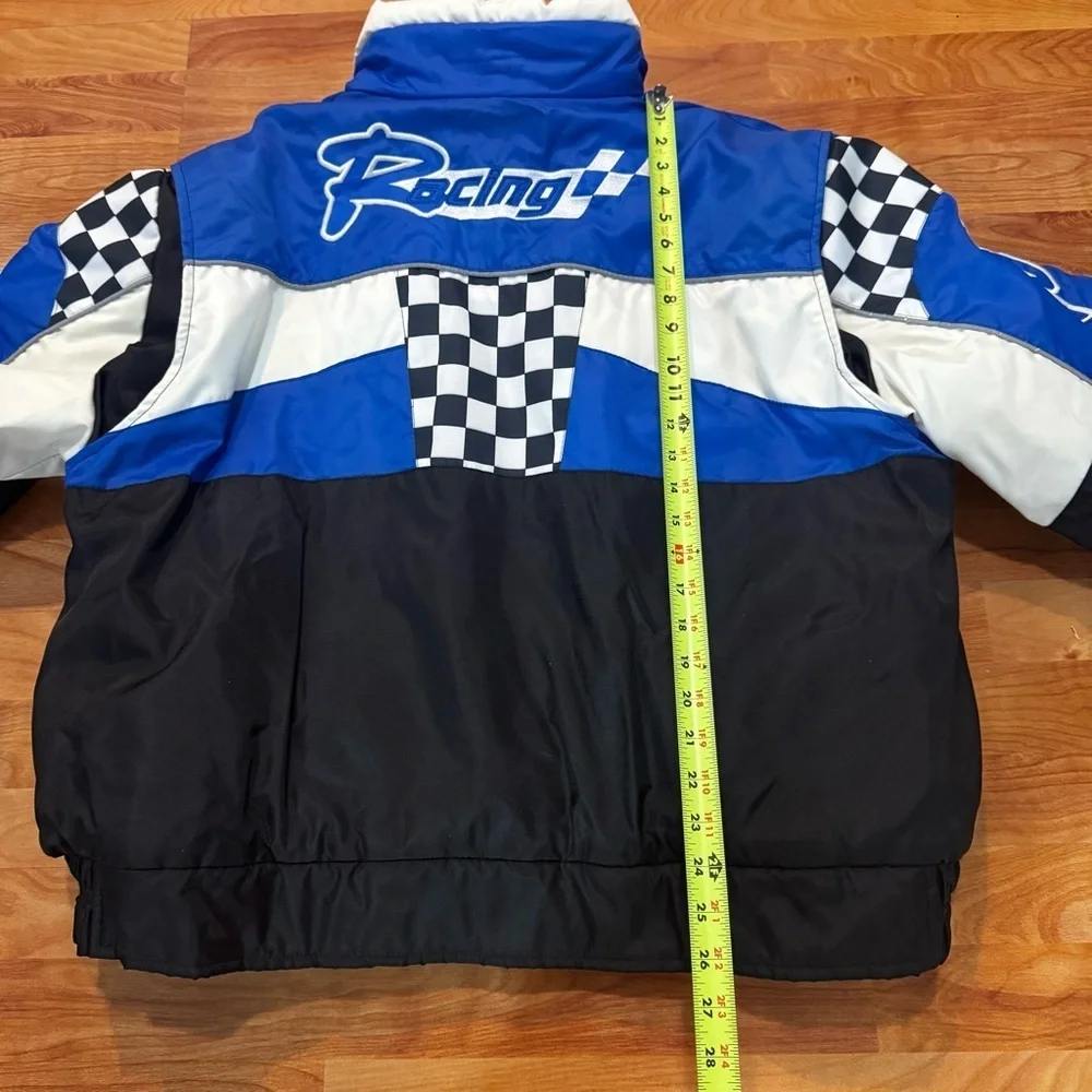 Vtg EDCO Men’s Snowmobile Jacket Black White & Black Sherpa Lined Size Unknown